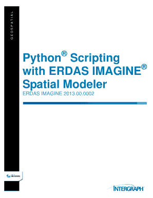 Python Scripting with ERDAS IMAGINE Spatial Modeler Intergraph  Form