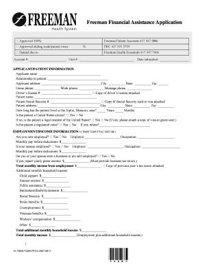 Man Financial Assistance  Form