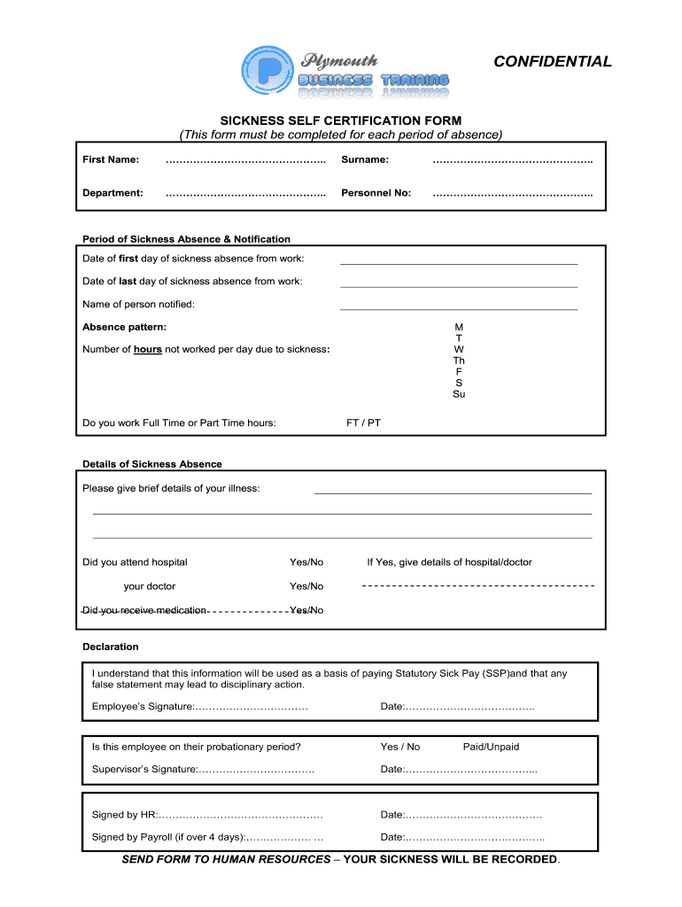 Self Certification Form for Late Contribution