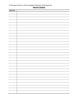 Narrative Charting  Form