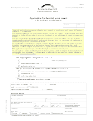 General Work Permit in Sweden  Form