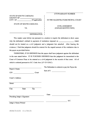 Acrobat South Carolina Judicial Department Judicial State Sc  Form