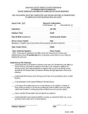 Permission to Drive Vehicle Form 2009-2024