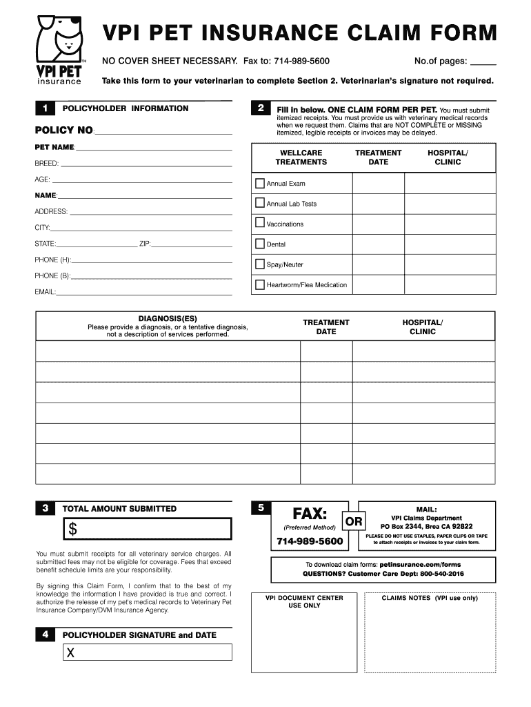 Vpi Insurance Forms