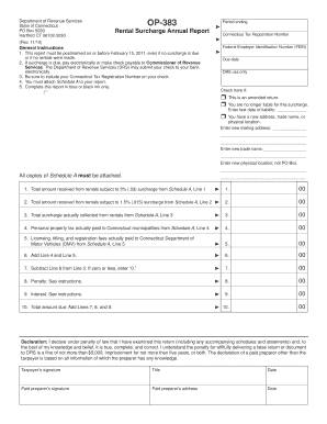  OP 383 Rental Surcharge Annual Report CTgov Cultureandtourism 2019