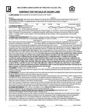 CONTRACT for the SALE of VACANT LAND REALTOR  Form