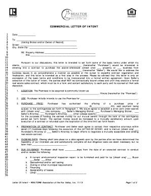 Letter of Intent for Lease  Form