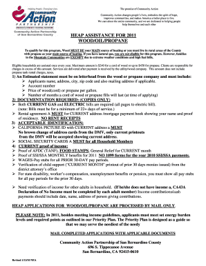 Heap Application PDF San Bernardino County  Form