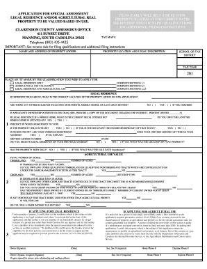 Orangeburg County Legal Residence Application Form