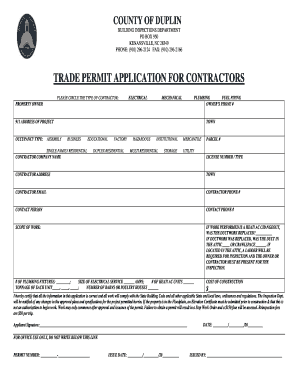 Duplin County Inspections  Form