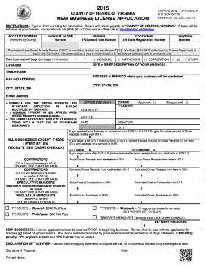 Henrico Business License  Form