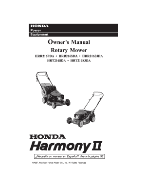 Honda Hrr Lawnmower Repair Manual PDF EBooks for  Form