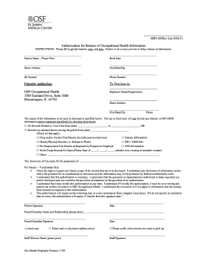 St Joseph Hospital Doctors Note  Form