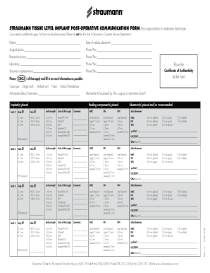 Straumann Catalog  Form