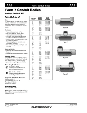 Conduit Body Types  Form