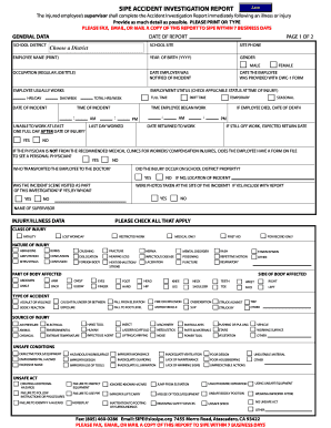 Sipe Accident Report Form