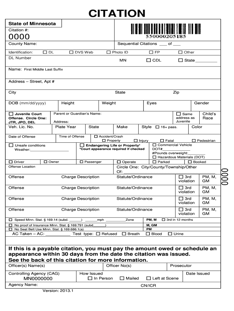 Standard Citation Page 1  Minnesota Judicial Branch  Mncourts  Form