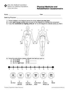 Pain Management Follow Up Form