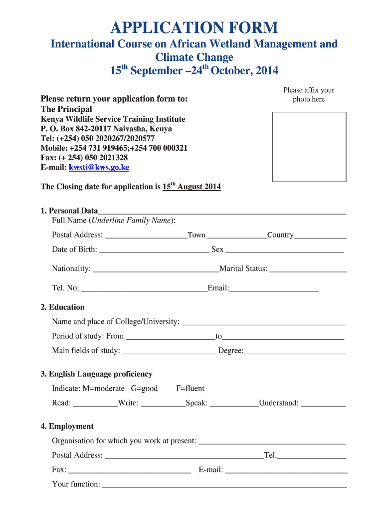 Kws Recruitment PDF Download  Form