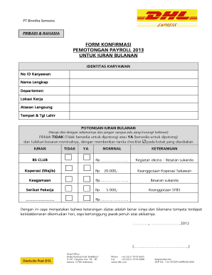 Download Kartu Iuran Bulanan Excel  Form