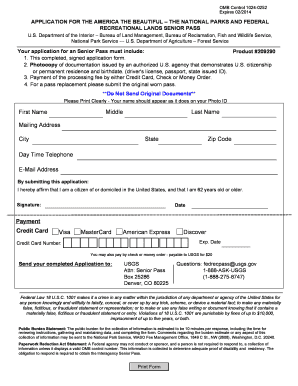 OMB Control 1024 0252 Nps  Form