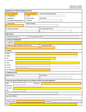 Type of Submission Preapplication Application ChangedCorrected Application 3 Nps  Form