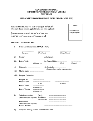 Application for Handicap Certificate  Form