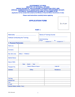 Itec Application Form