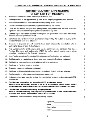 Iccr Application Form