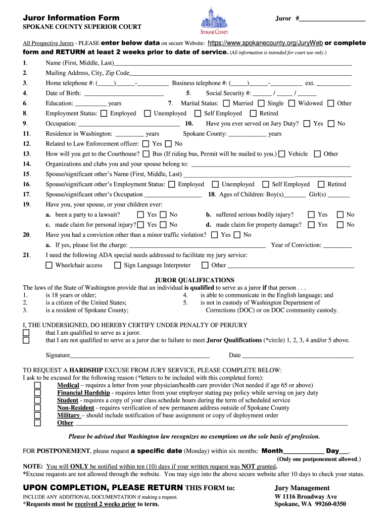 Https Cp Spokane County Org Jury Web  Form