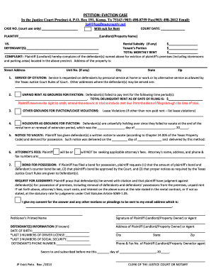  Eviction Petition Kaufman County 2013-2024