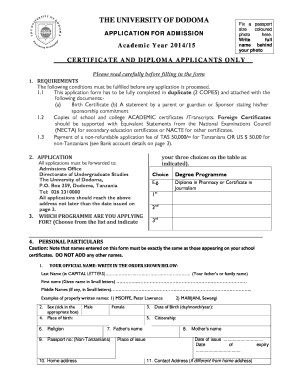 Udom Online Application  Form