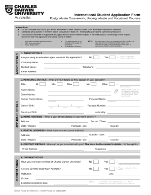 Cdu Application Form