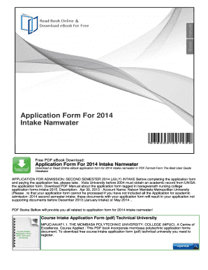 Namwater Application Form 2023