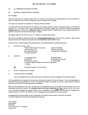 Southern Trt Scheme  Form