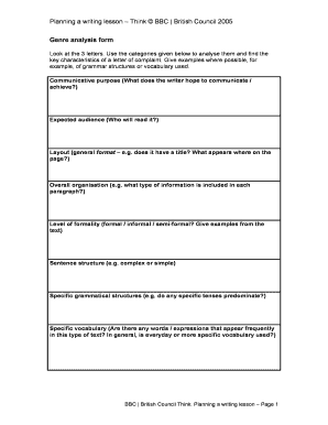 A Letter of Complaint British Council  Form