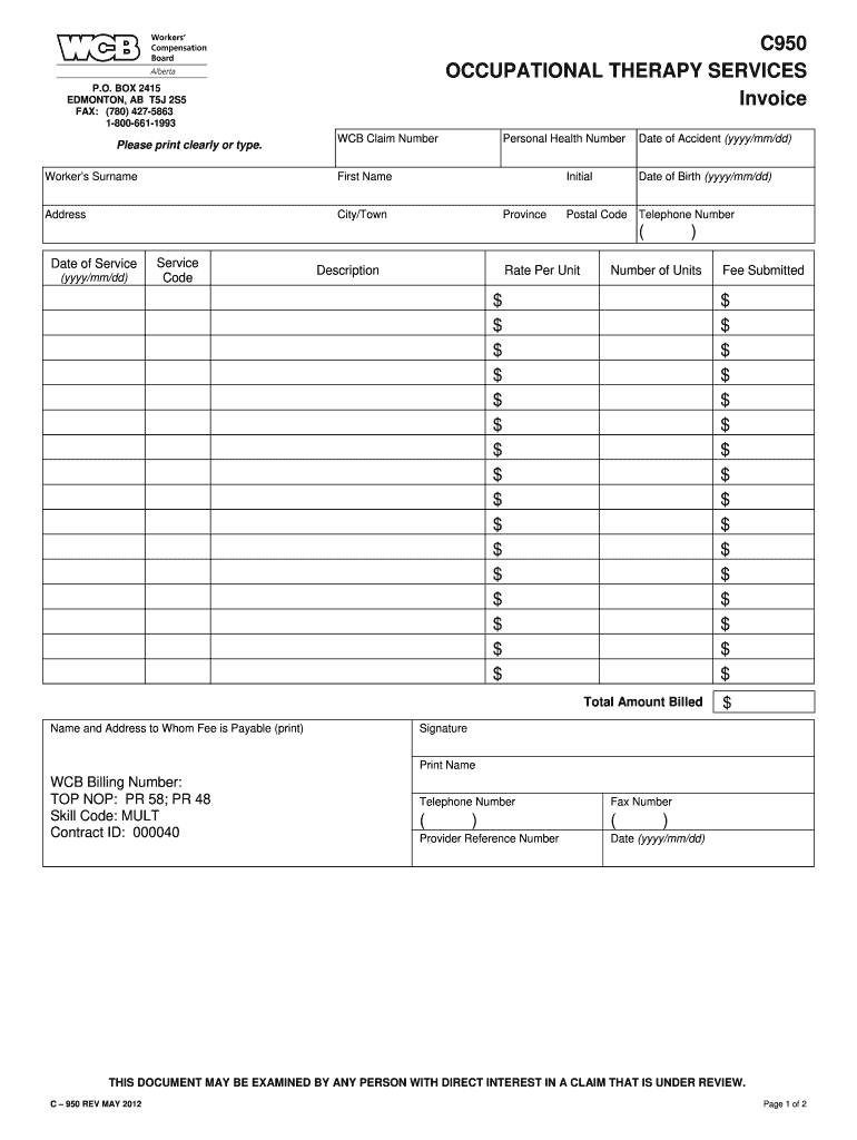  Private Practice Invoice Template 2012-2024