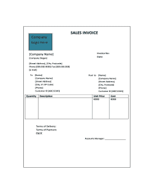 Sales Invoice Template 1 Let Me Learn Malta  Form