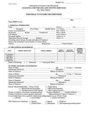 Get and Sign Individual Inventory Form