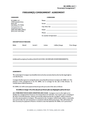 Gun Consignment Form