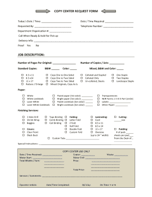 Copy Center Request Form Wccnet