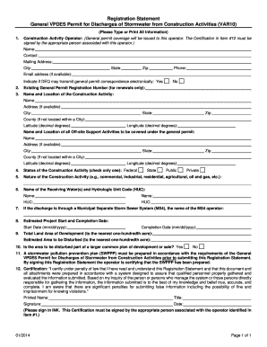 Var 10 General Permit Form