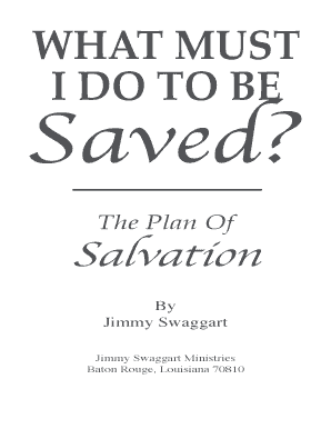Jimmy Swaggart What Must I Do to Be Saved  Form