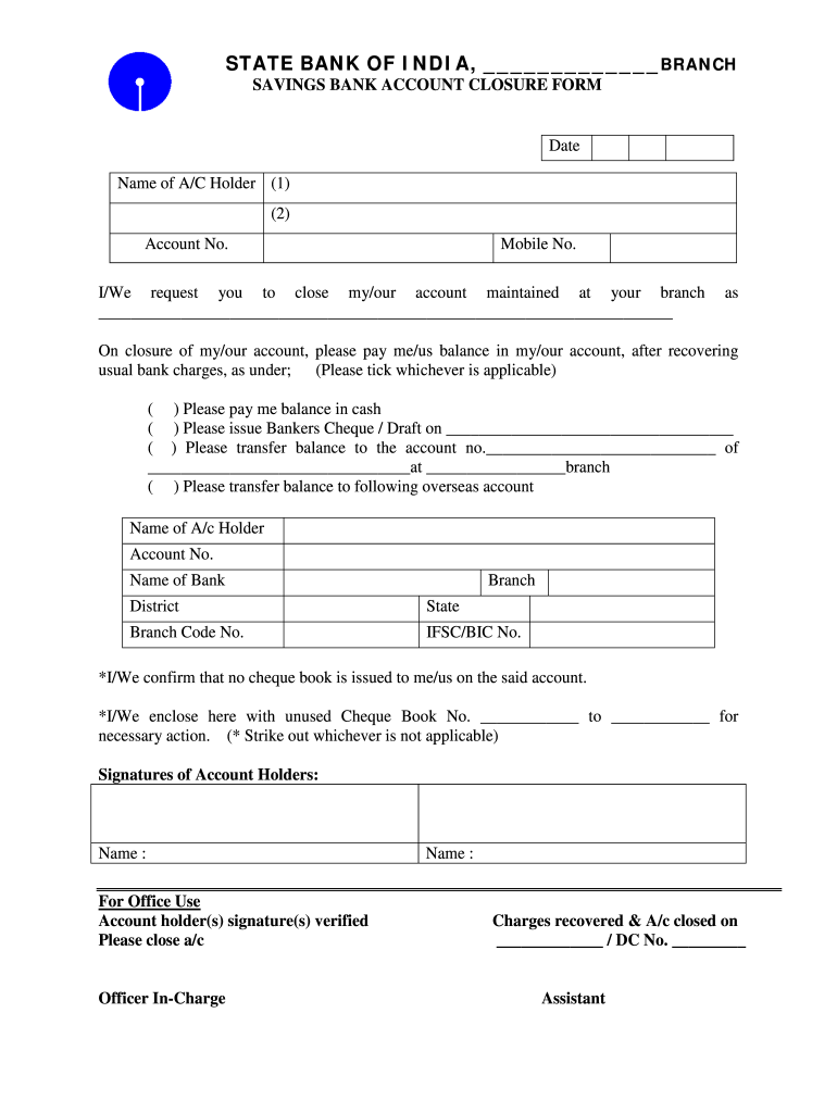 Account transfer form of sbi bank