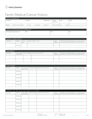 Cancer Family History Form