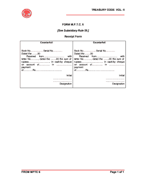 Form M P T C 6 in Hindi