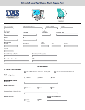 DAS Install Move Add Change IMAC Request Form