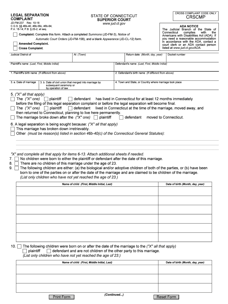  Attorney Revocable Retirementwritten Notice  Connecticut Judicial 2018