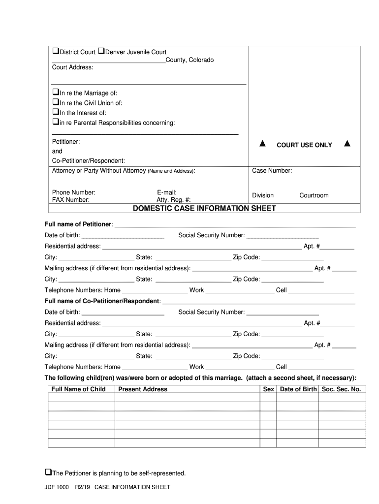  Jdf 1000 Form 2019-2024