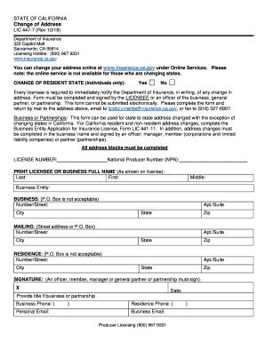 LIC 447 7 Rev 1018  Form